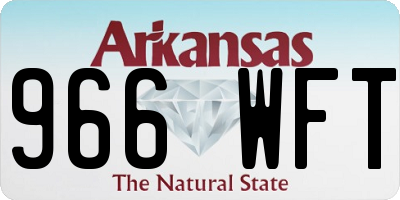 AR license plate 966WFT