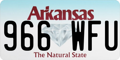 AR license plate 966WFU