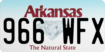 AR license plate 966WFX