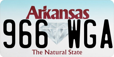 AR license plate 966WGA