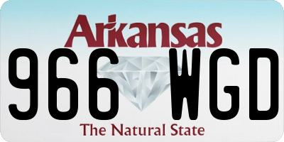 AR license plate 966WGD