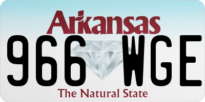 AR license plate 966WGE