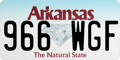 AR license plate 966WGF