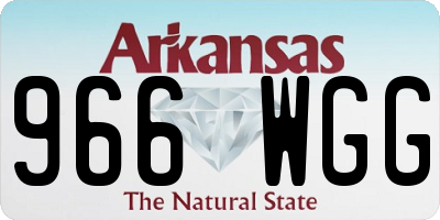AR license plate 966WGG