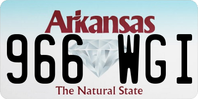 AR license plate 966WGI