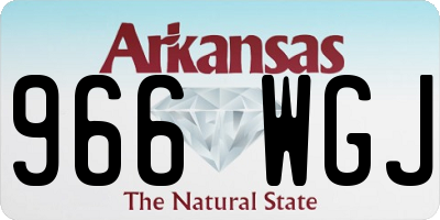 AR license plate 966WGJ