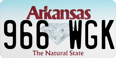 AR license plate 966WGK