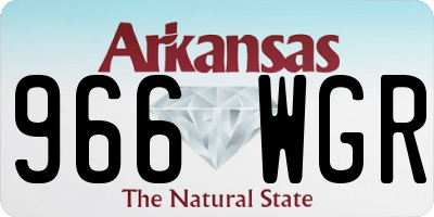 AR license plate 966WGR