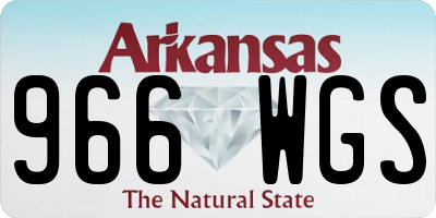 AR license plate 966WGS