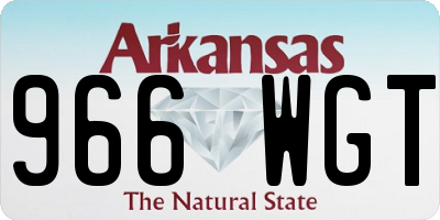 AR license plate 966WGT
