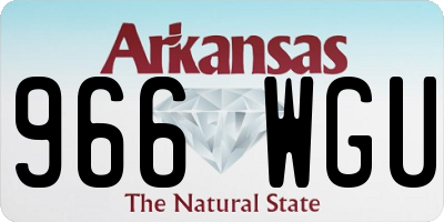 AR license plate 966WGU