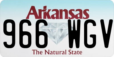 AR license plate 966WGV
