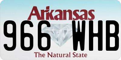 AR license plate 966WHB