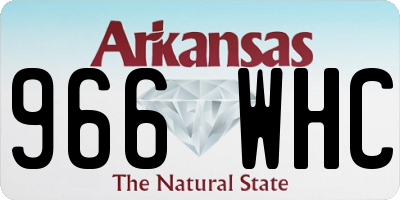 AR license plate 966WHC