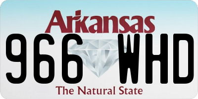 AR license plate 966WHD