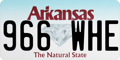 AR license plate 966WHE