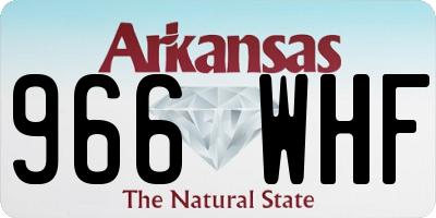 AR license plate 966WHF