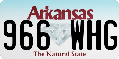 AR license plate 966WHG