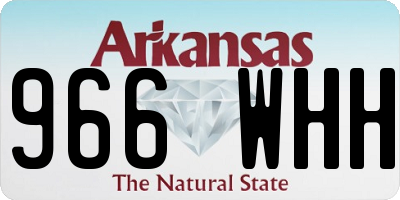 AR license plate 966WHH