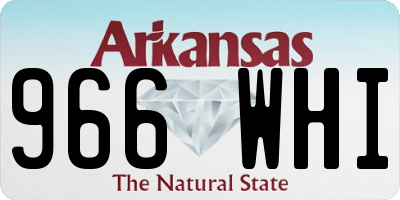 AR license plate 966WHI