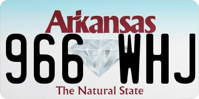 AR license plate 966WHJ