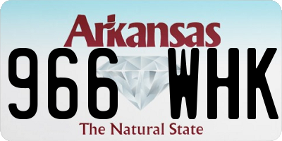 AR license plate 966WHK