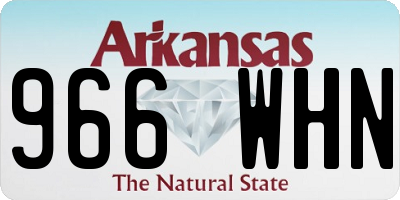 AR license plate 966WHN