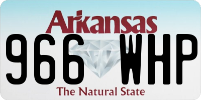 AR license plate 966WHP