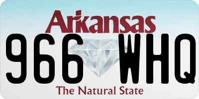 AR license plate 966WHQ