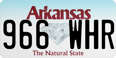 AR license plate 966WHR