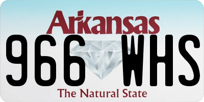 AR license plate 966WHS