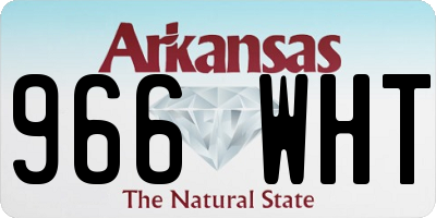 AR license plate 966WHT