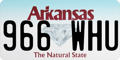 AR license plate 966WHU