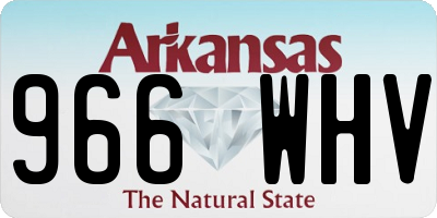AR license plate 966WHV