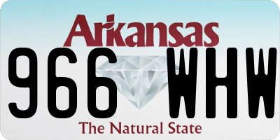 AR license plate 966WHW