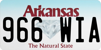 AR license plate 966WIA