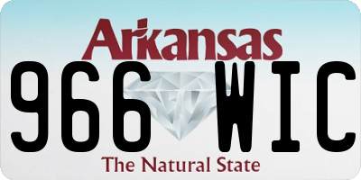 AR license plate 966WIC