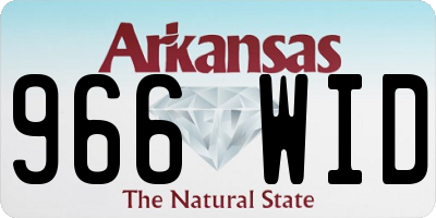 AR license plate 966WID