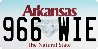 AR license plate 966WIE