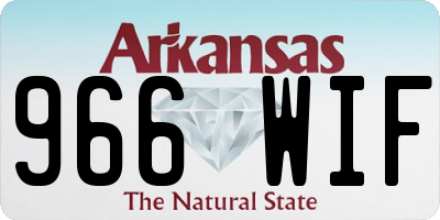 AR license plate 966WIF