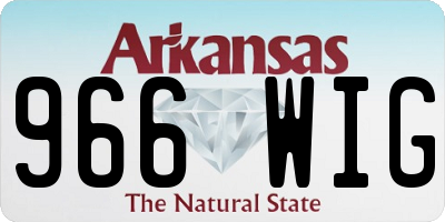 AR license plate 966WIG