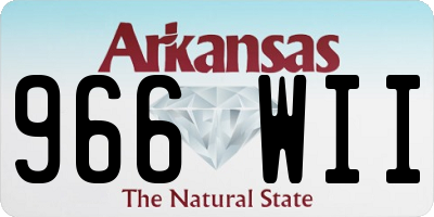 AR license plate 966WII