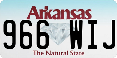 AR license plate 966WIJ