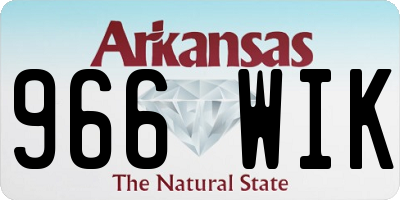 AR license plate 966WIK