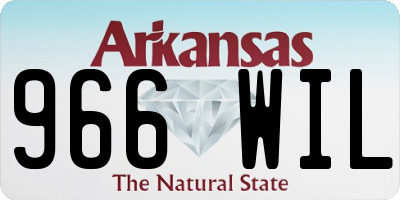 AR license plate 966WIL