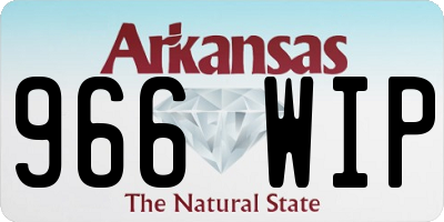 AR license plate 966WIP