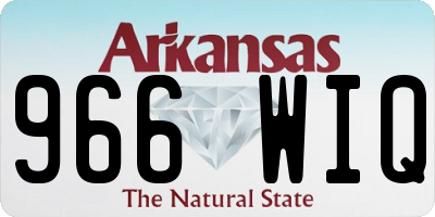 AR license plate 966WIQ