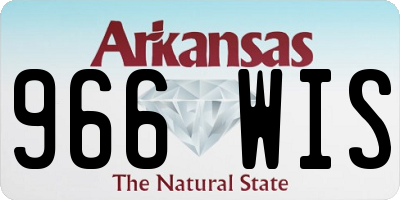 AR license plate 966WIS