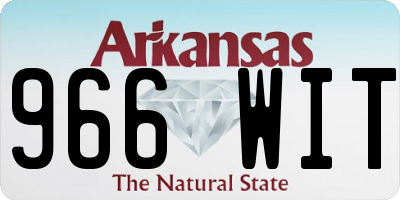 AR license plate 966WIT