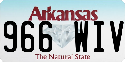 AR license plate 966WIV